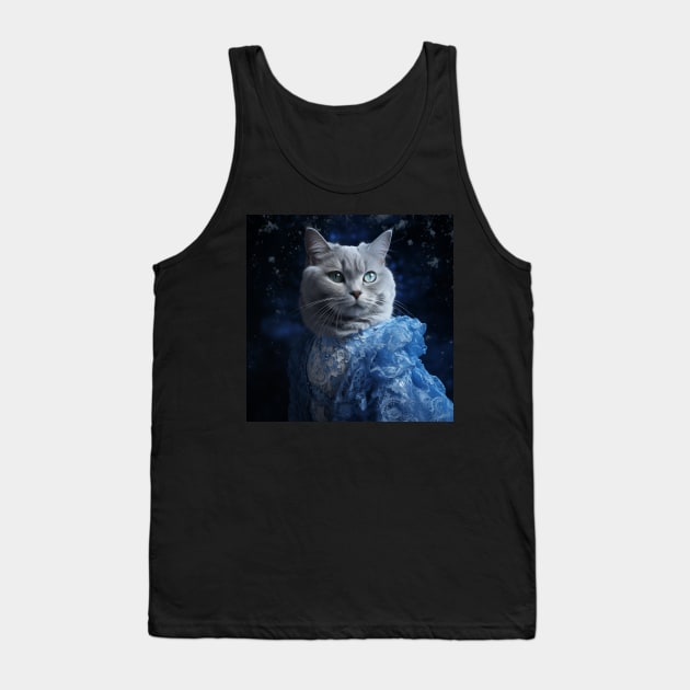 Arctic Bride British Shorthair Cat Tank Top by Enchanted Reverie